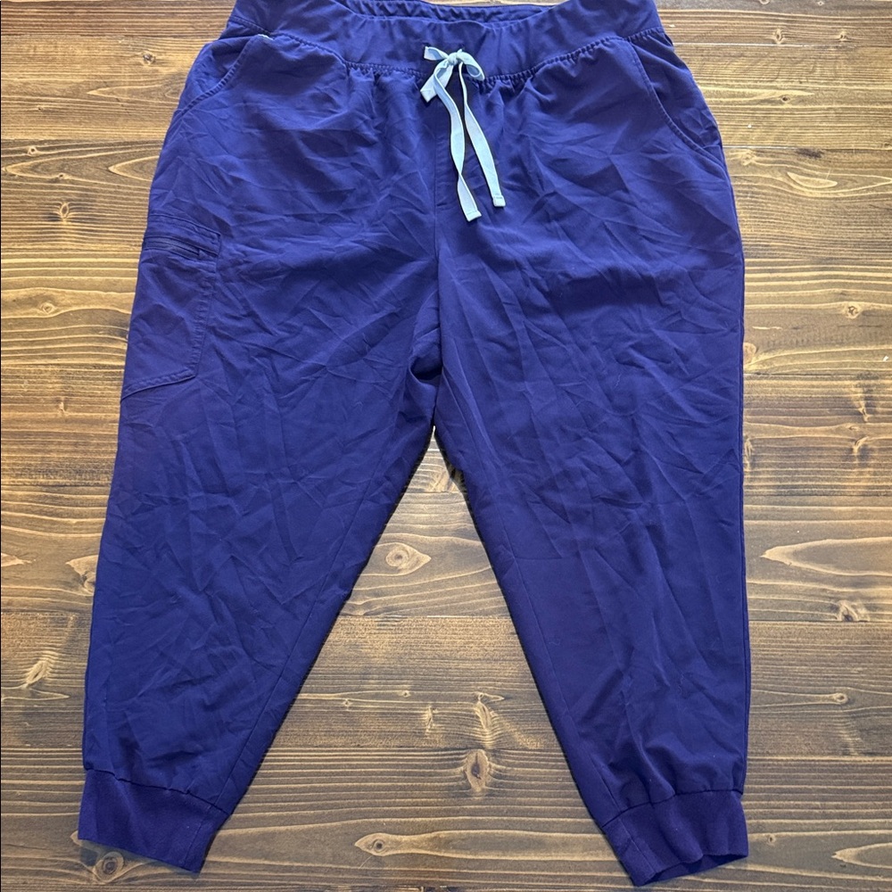 Figs Dark Purple Jogger Scrubs